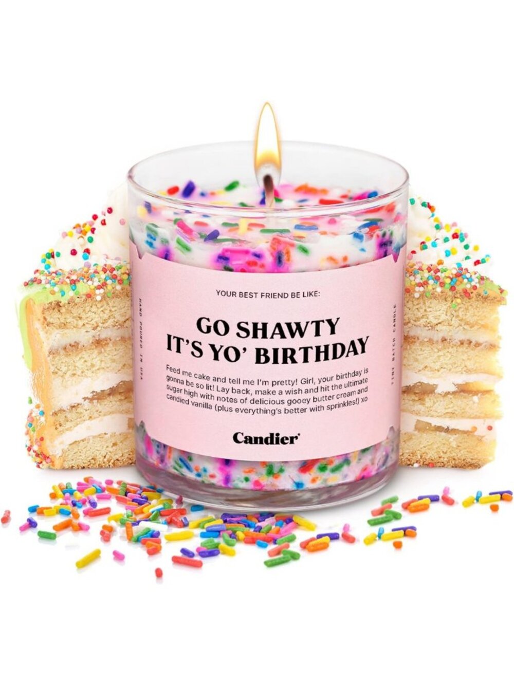 Birthday Cake Scented Soy Candle | Aromatherapy Relaxation | Unique Gift for